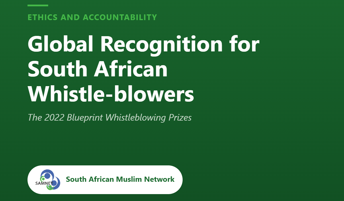 SAMNET: Global Recognition for South African Whistle-blowers