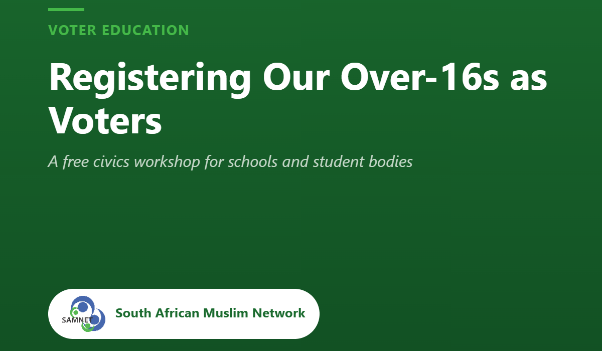 SAMNET card: Registering Our Over-16s as Voters