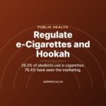 SAMRC study — 26.3% of university students use e-cigarettes and 76.4% have been exposed to marketing