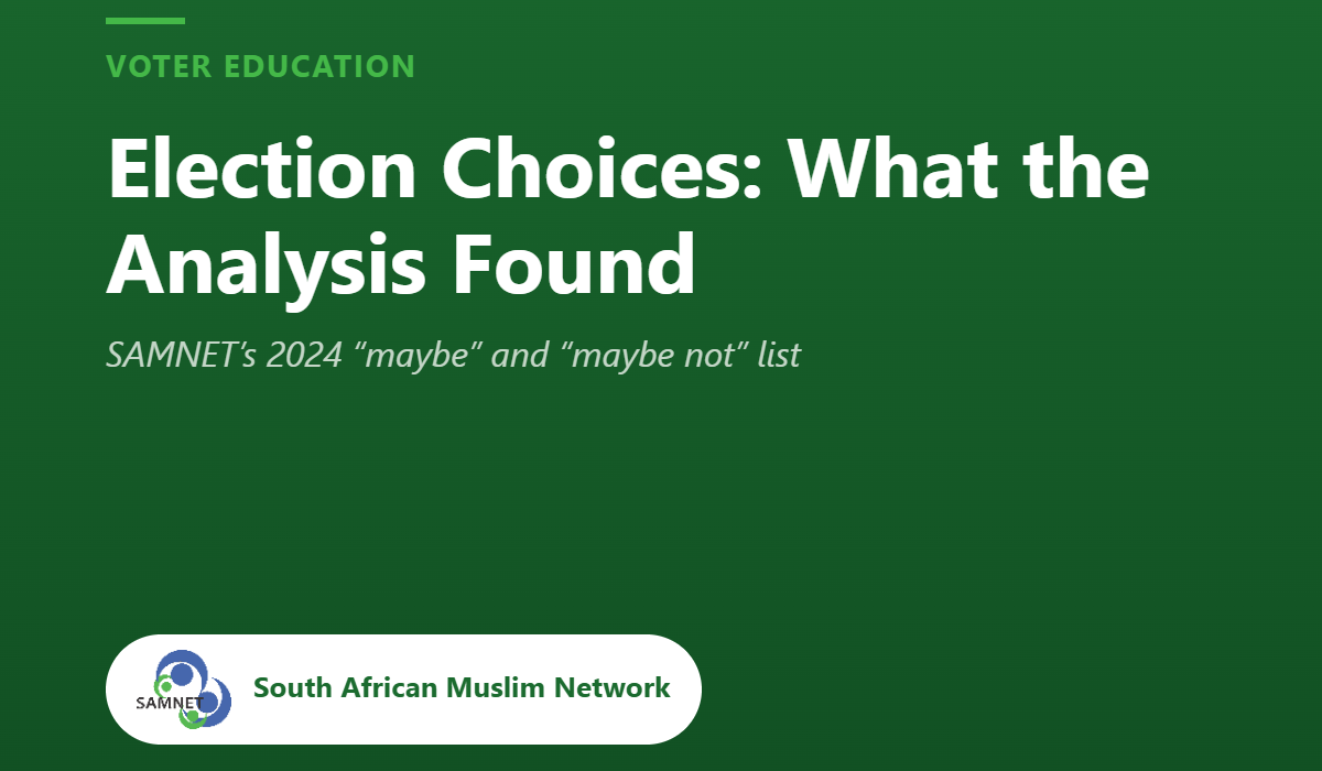 SAMNET: Election Choices 2024: What the SAMNET Analysis Found