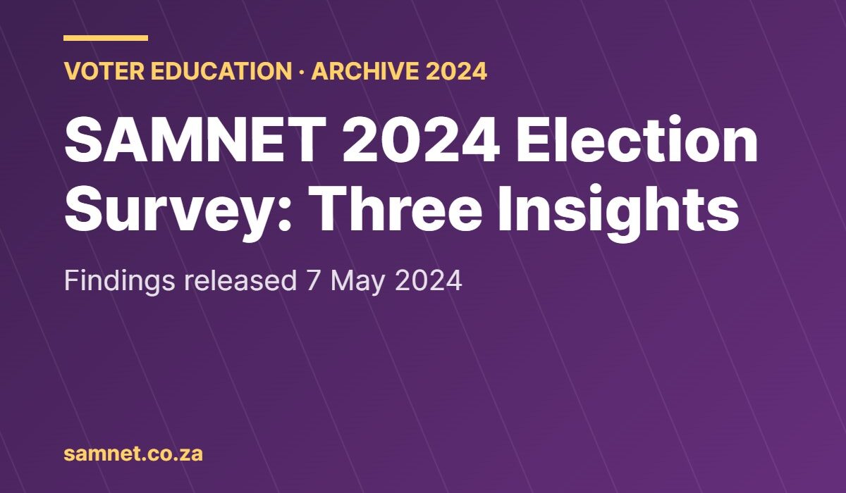 SAMNET 2024 Election Survey Insights card