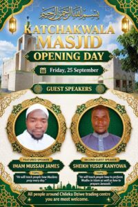 Open Day poster for Katchakwala Masjid