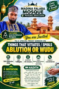 Open Day poster for Madina Falaba Mosque