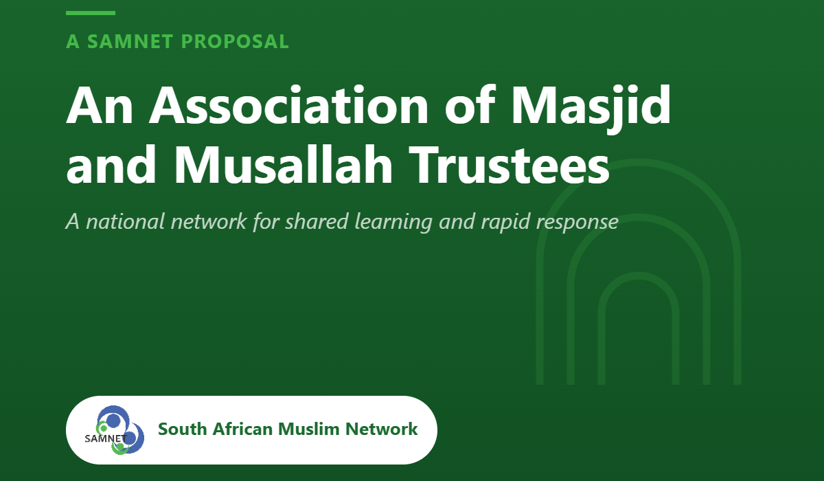 SAMNET card: An Association of Masjid and Musallah Trustees