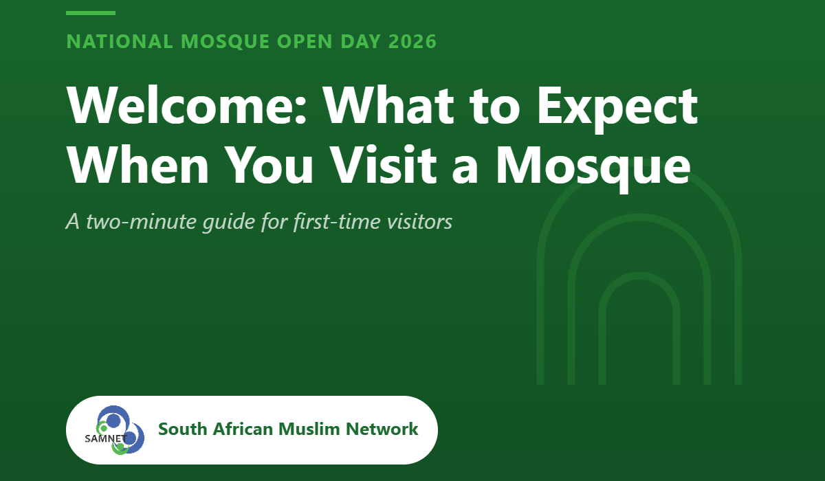 SAMNET card: Welcome: What to Expect When You Visit a Mosque
