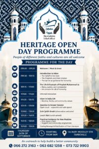 Open Day poster for Safinatun Najaah Community Development Centre