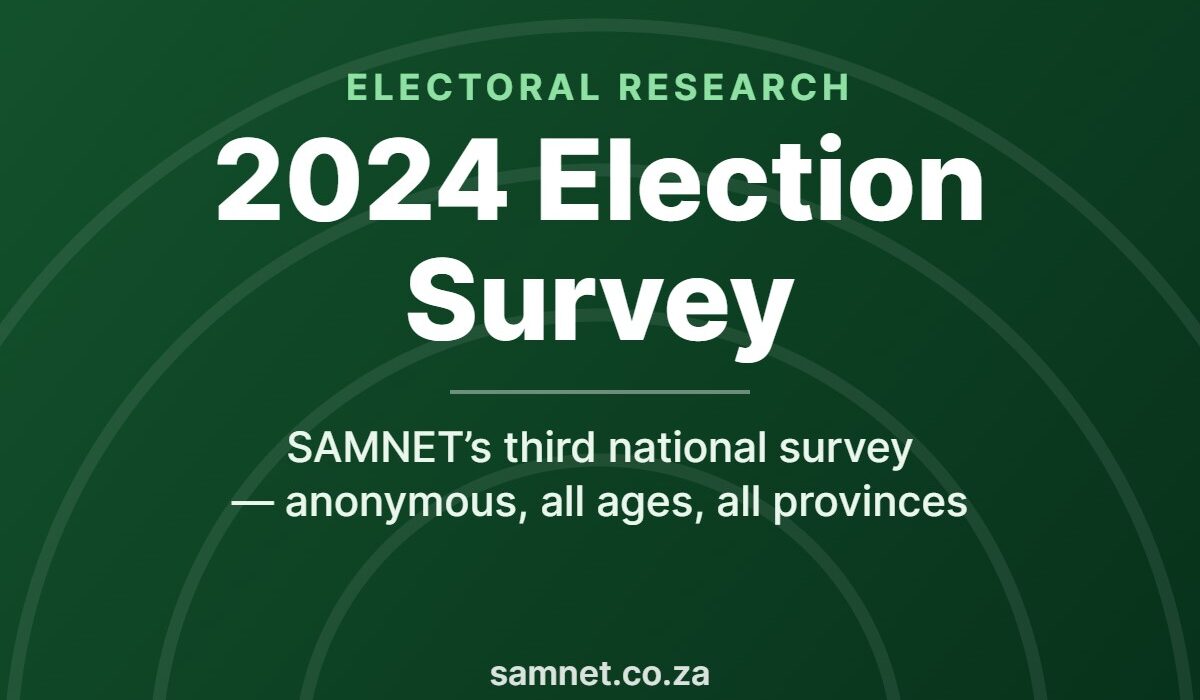 SAMNET’s third national and provincial election survey, 2024