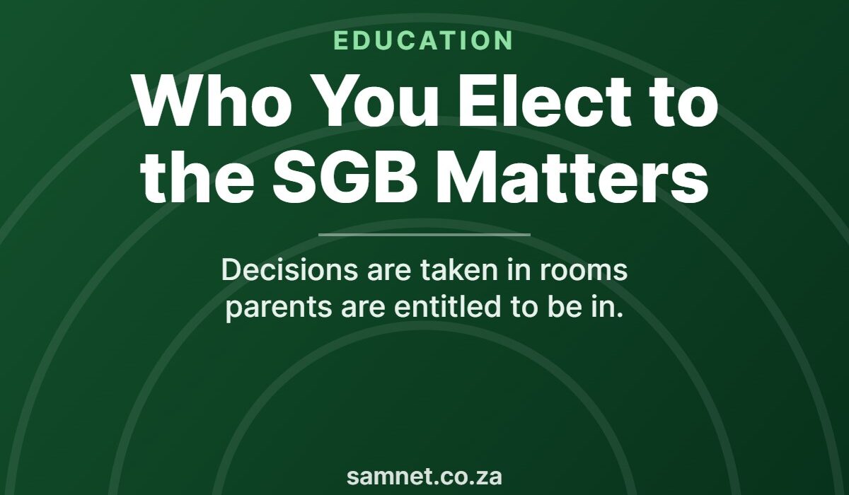 Why the SGB elections matter — decisions are taken in rooms parents are entitled to be in