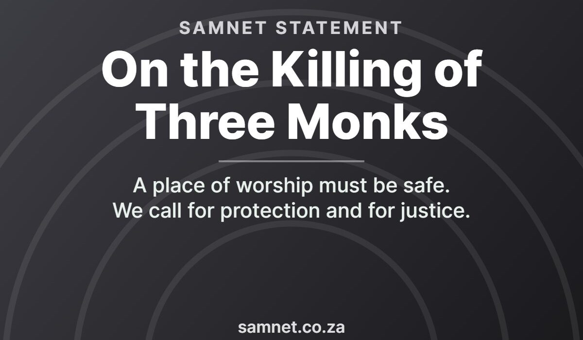 SAMNET statement on the killing of three monks in Johannesburg