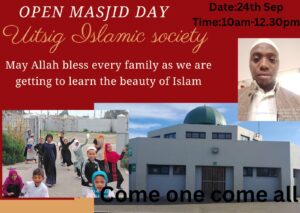 Open Day poster for Uitsig Islamic Society