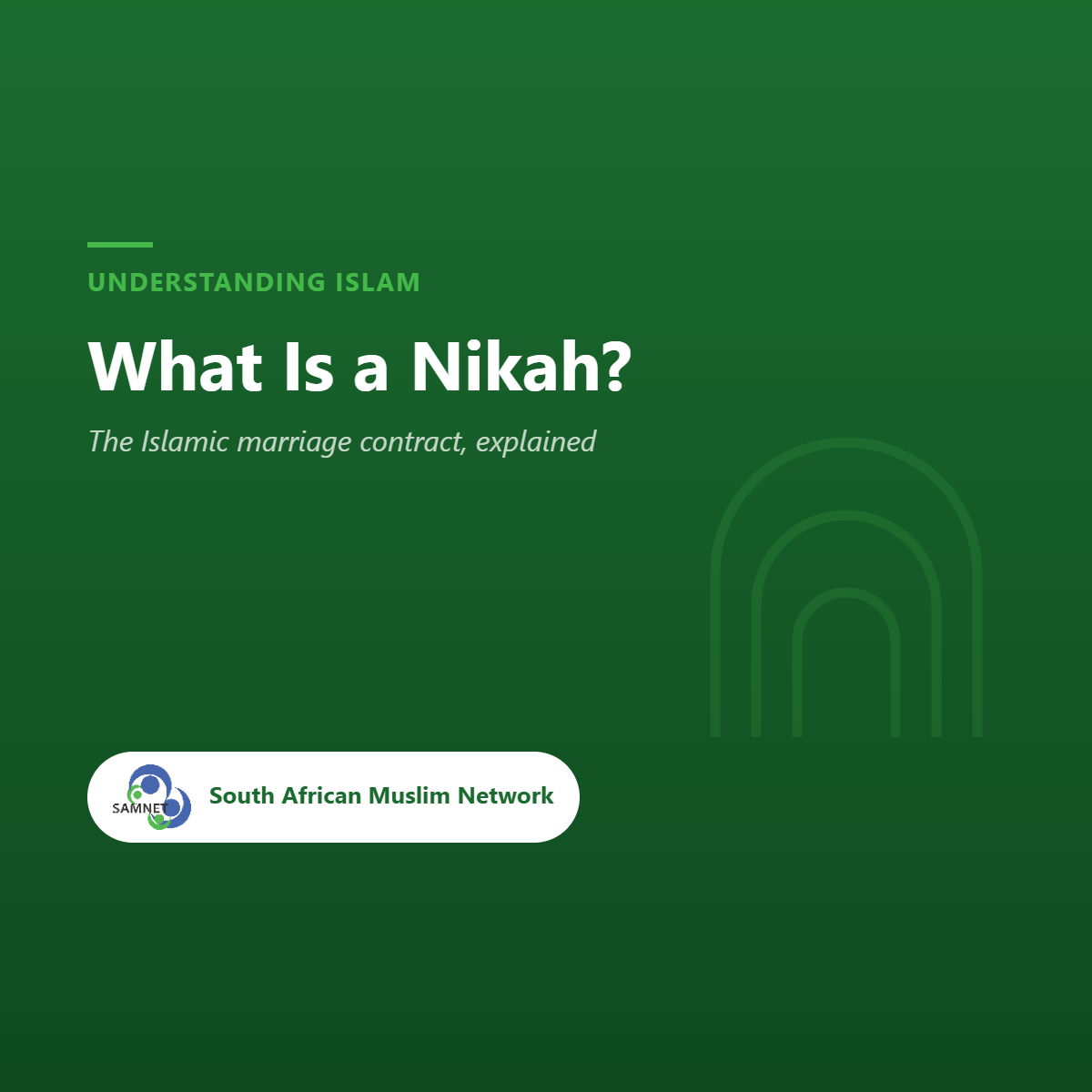 SAMNET card: What Is a Nikah?