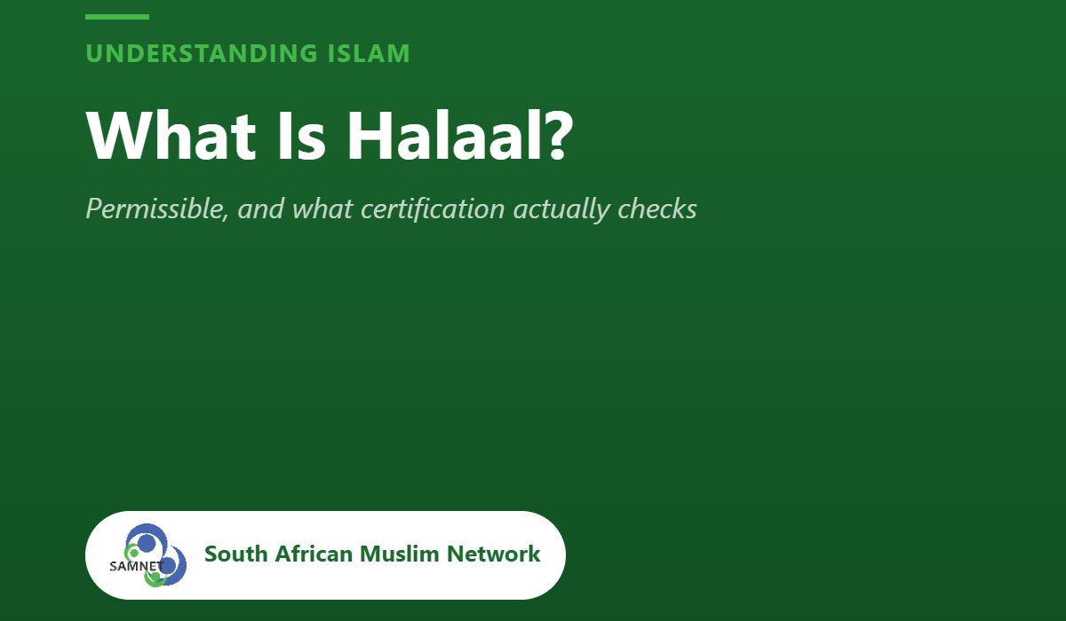 SAMNET card: What Is Halaal?