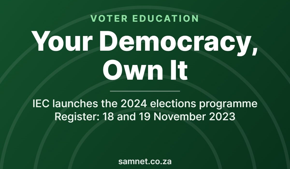 Your Democracy, Own It — IEC launches the 2024 national and provincial elections programme