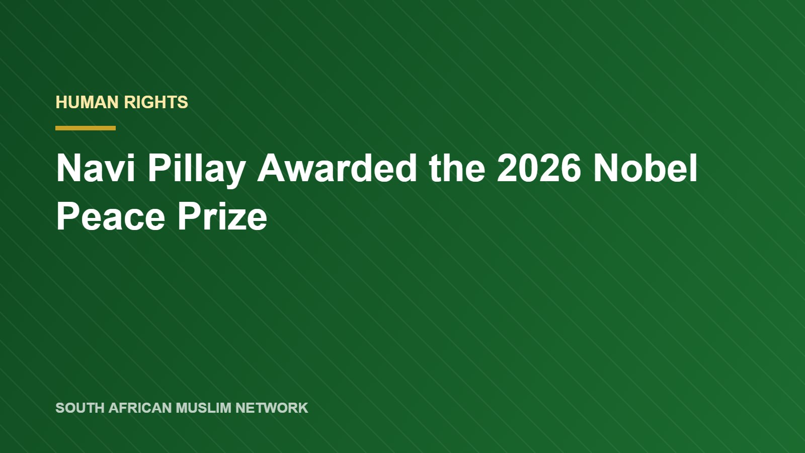 Navi Pillay Nobel Peace Prize